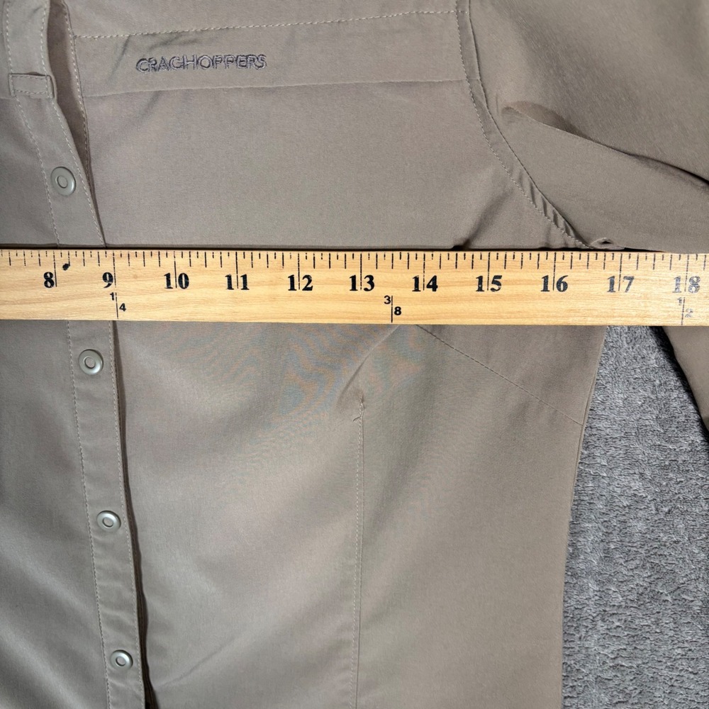Craghoppers Womens NosiLife Insect Shield Hiking Shirt Tan US 4 Snaps Buttons - Picture 14 of 16